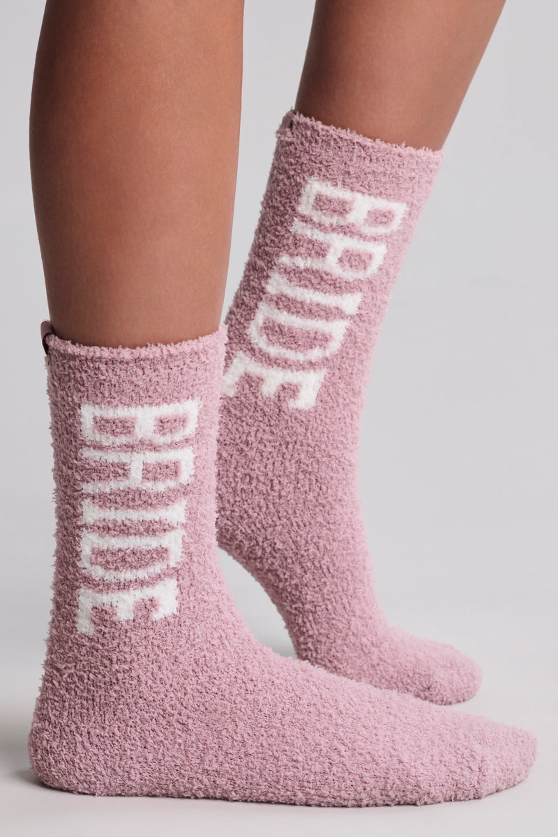 CozyChic Bridal Sock Set - Teaberry / Pearl