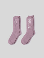 CozyChic Bridal Sock Set - Teaberry / Pearl