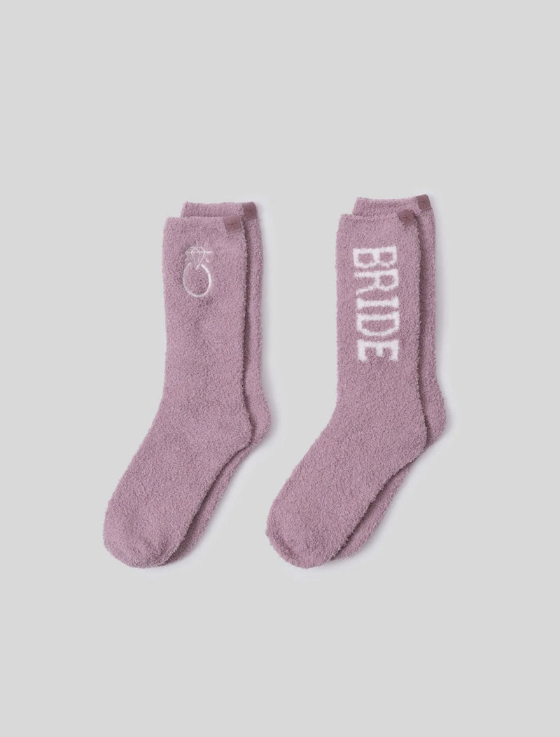 CozyChic Bridal Sock Set - Teaberry / Pearl