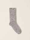 CozyChic Heathered Socks - Charcoal / White