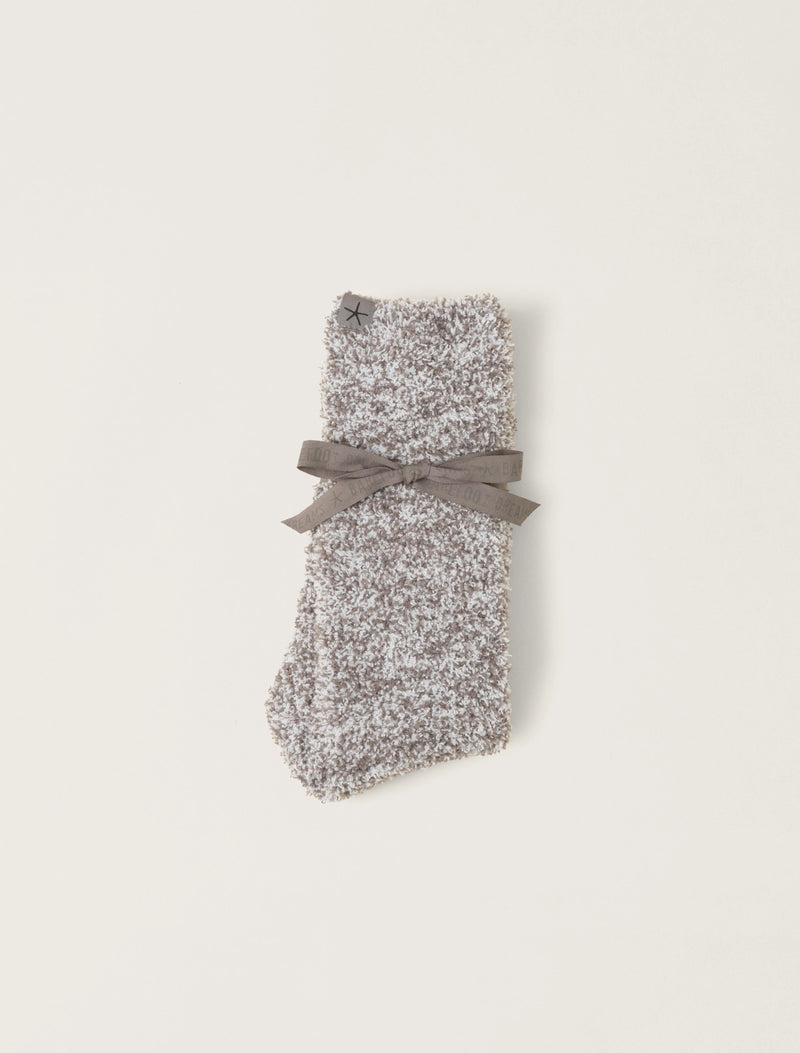 CozyChic Heathered Socks - Charcoal / White