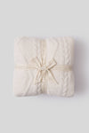 Cream Fisherman Cable Throw