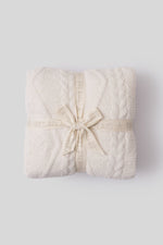 Cream Fisherman Cable Throw
