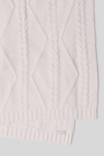 Cream Fisherman Cable Throw