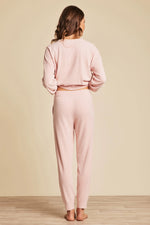 Cozychic Ultra Lite® Heartbeat Stripe Pant -Pink Peony / Pearl