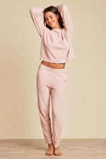 Cozychic Ultra Lite® Heartbeat Stripe Pant -Pink Peony / Pearl