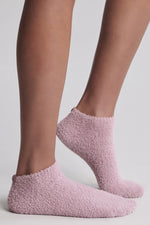 CozyChic Heathered Stripe Ankle Sock Set - Teaberry Multi
