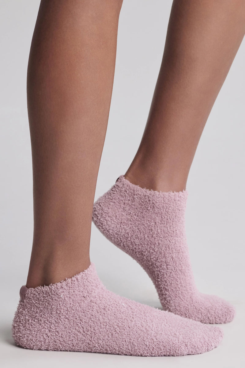 CozyChic Heathered Stripe Ankle Sock Set - Teaberry Multi