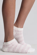 CozyChic Heathered Stripe Ankle Sock Set - Teaberry Multi