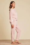 Cozychic Ultra Lite® Heartbeat Stripe Pullover - Pink Peony / Pearl