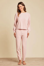 Cozychic Ultra Lite® Heartbeat Stripe Pullover - Pink Peony / Pearl