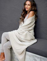 CozyChic Lite Ribbed Throw - Pearl