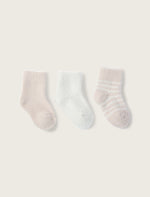 Cozychic Lite Infant Socks 3 Pack - Pink / Pearl