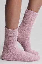 CozyChic Sock Set - 2 Pairs - Teaberry / Heathered Stone