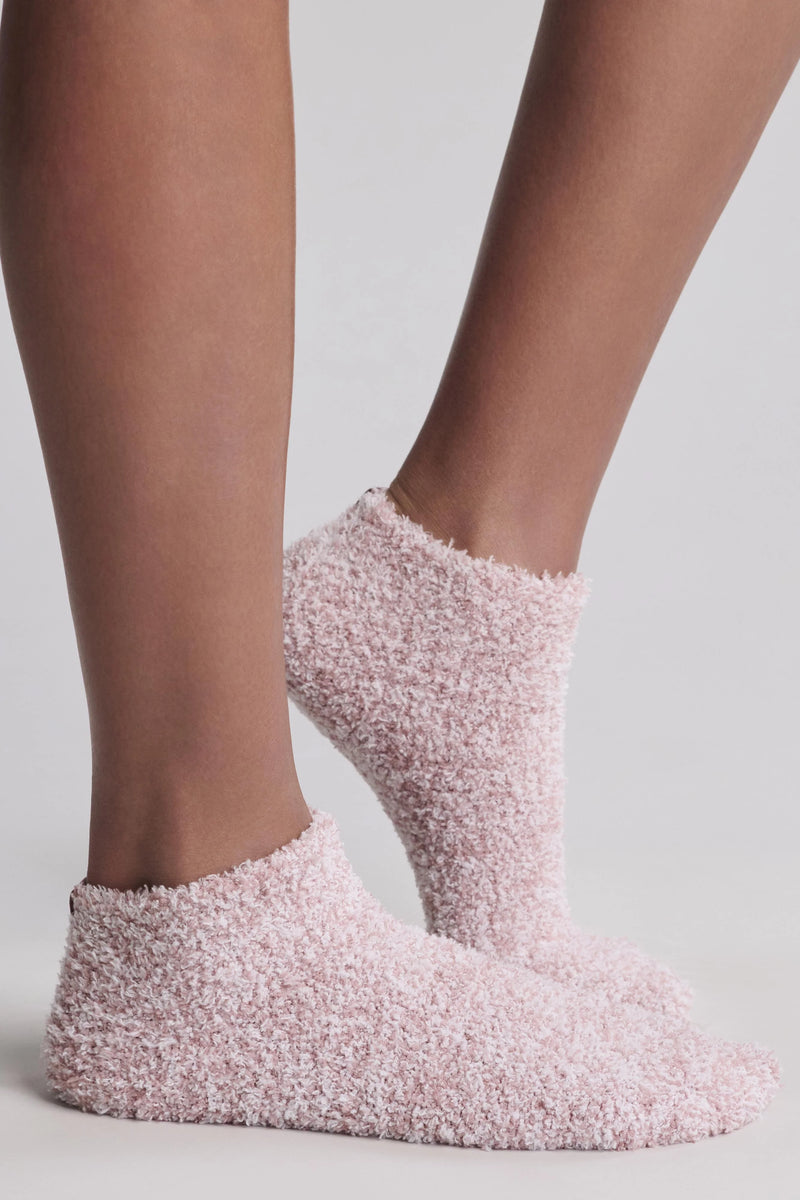 CozyChic Heathered Tennis Socks - Heathered Teaberry