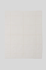 Cream Cotton Tonal Plaid Throw