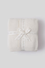 Cream Cotton Tonal Plaid Throw