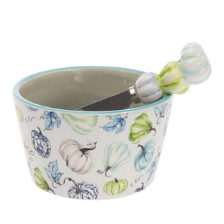 Chinoiserie Pumpkin Bowl & Spreader