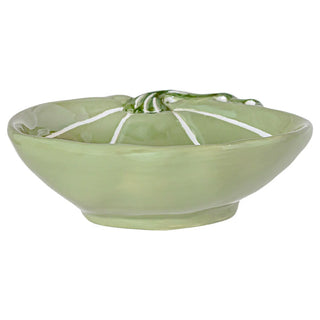 Large Green & White Pumpkin Bowl