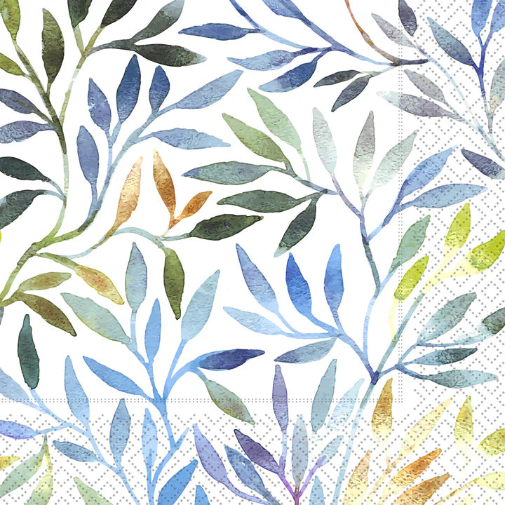 Multicolor Leaves Cocktail Napkins