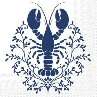 Navy Lobster Cocktail Napkins