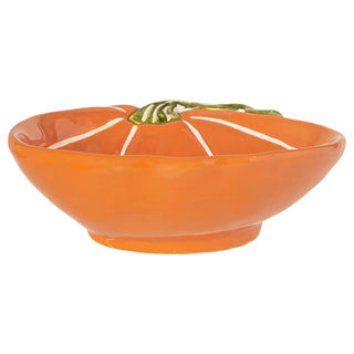 Small Orange & White Pumpkin Bowl