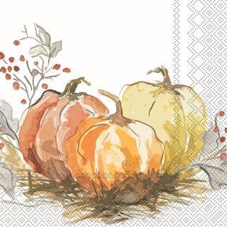 Painted Pumpkins Cocktail Napkins