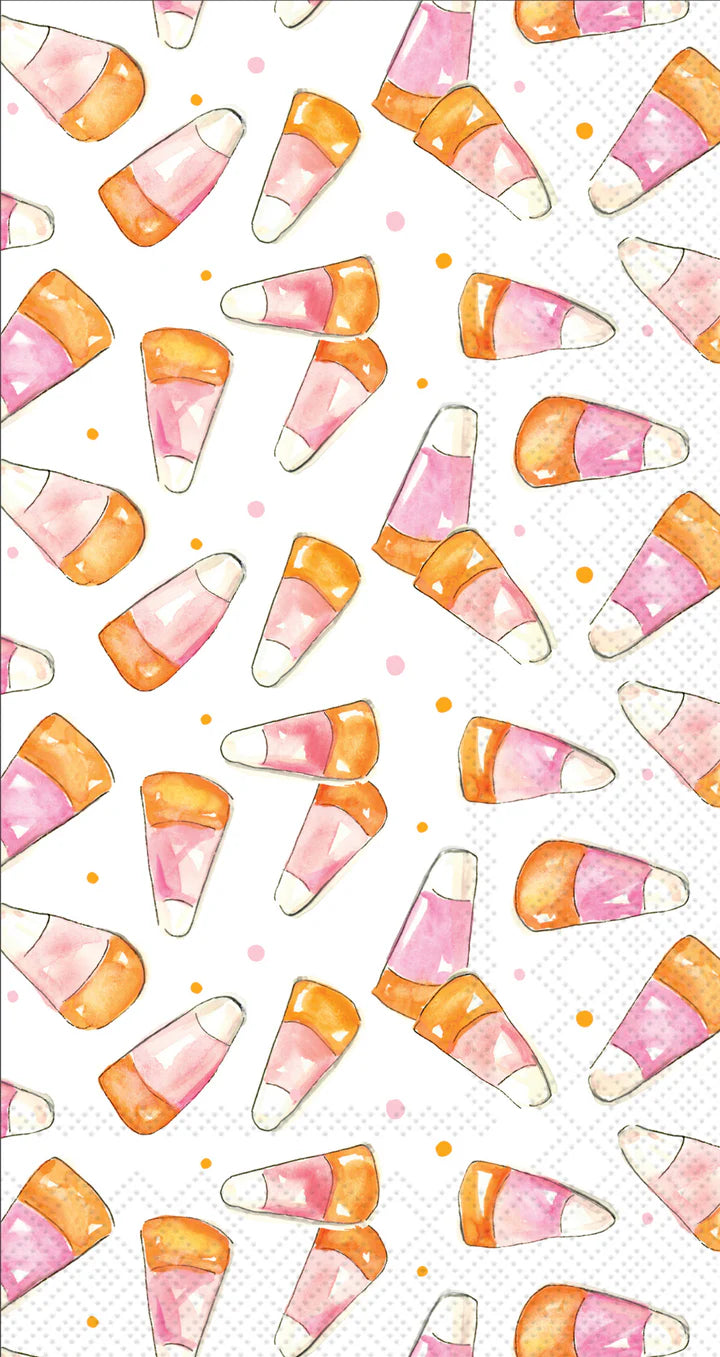 Pink Candy Corn Guest Towels