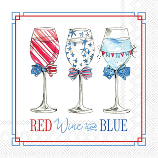 Red Wine & Blue Cocktail Napkins