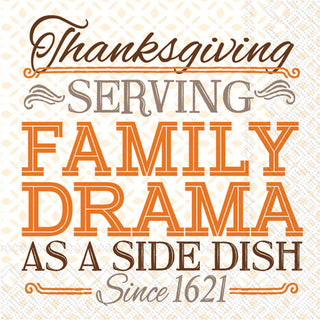 Serving Family Drama Cocktail Napkins by Boston International, Inc.