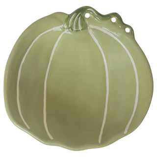 Small Green & White Pumpkin Bowl