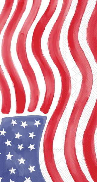 Stars & Stripes Stamp Guest Towel - J.A. Whitney