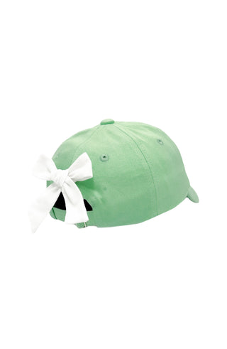 Green Pumpkin Bow Hat by Bits & Bows — back view