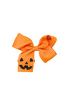 Orange Jack-o-Lantern Bow