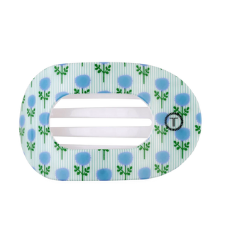 Blue Marigold Large Flat Round Hair Clip