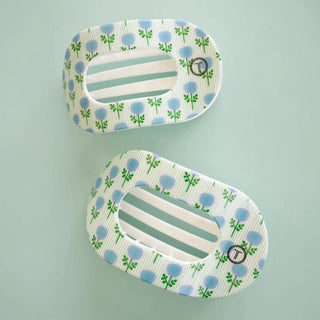 Blue Marigold Medium Flat Round Hair Clip - J.A. Whitney