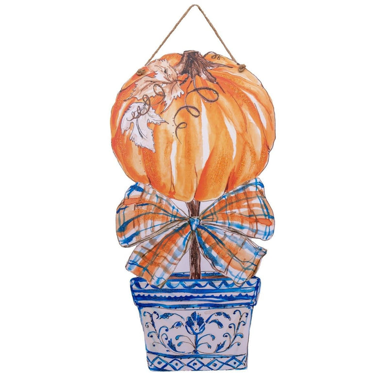 Blue Pumpkin Door Hanger