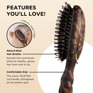 Boar Bristle Hair Brush - Tortoise