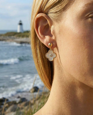 Bowood Lane 14mm Arden Mother of Pearl Earring by Bowood Lane