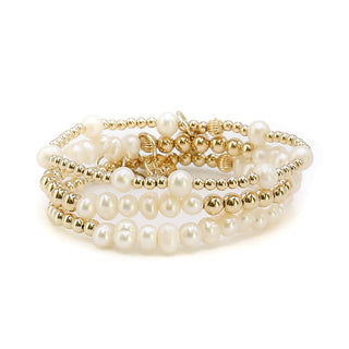 Bowood Lane Gold / Pearl Birdie Bracelet