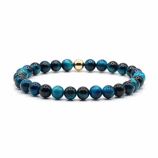 Bowood Lane Navy Tiger Eye Braxton Bracelet