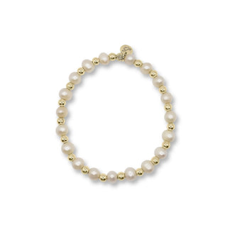 Bowood Lane Pearl / Gold Julia Bracelet