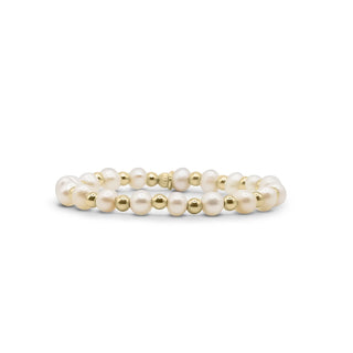Bowood Lane Pearl / Gold Julia Bracelet