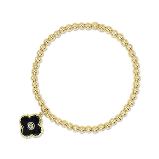 Bowood Lane Black Arden Charm Bracelet
