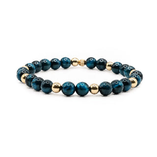 Bowood Lane Navy Tiger Eye Rowan Bracelet