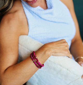Bowood Lane Rose Pink Tiger Eye Braxton Bracelet