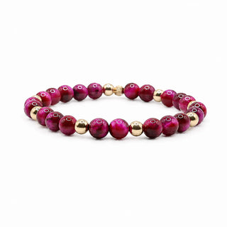 Bowood Lane Rose Pink Tiger Eye Rowan Bracelet