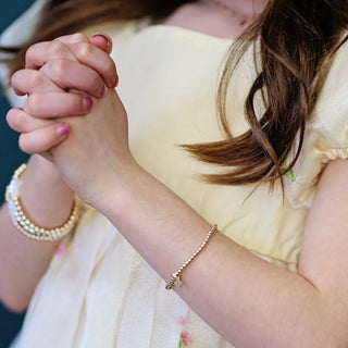 Bowood Lane 2.5MM Tiny Cross Charm Bracelet