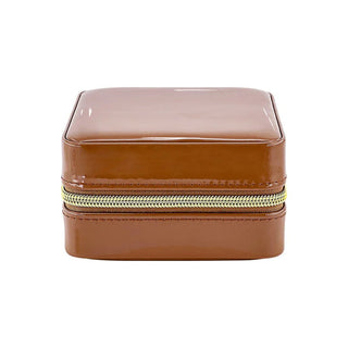 Saddle Brown Travel Jewelry Case - J.A. Whitney
