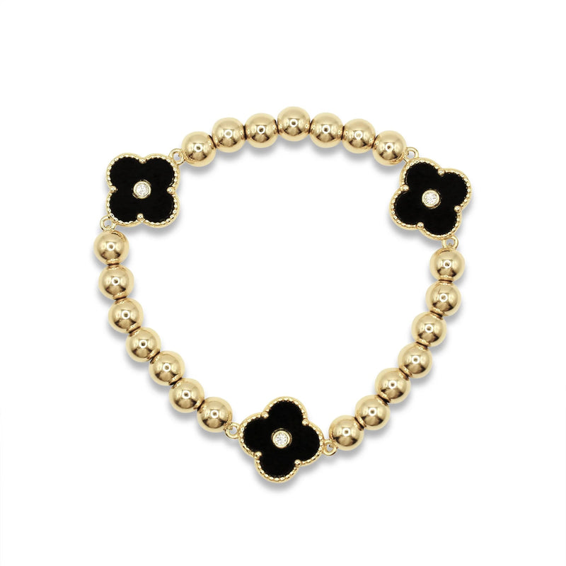 Bowood Lane Black Arden Flex 6mm Bracelet